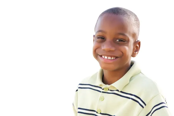 Przystojny młody chłopak african american isol — Zdjęcie stockowe