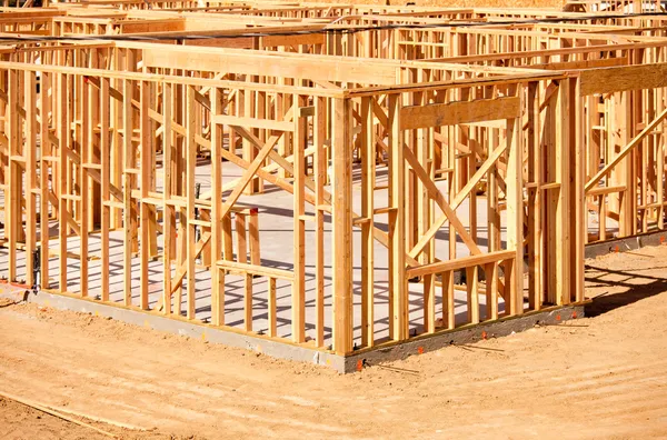 Novo Residencial Home Construction Framing Site J — Fotografia de Stock
