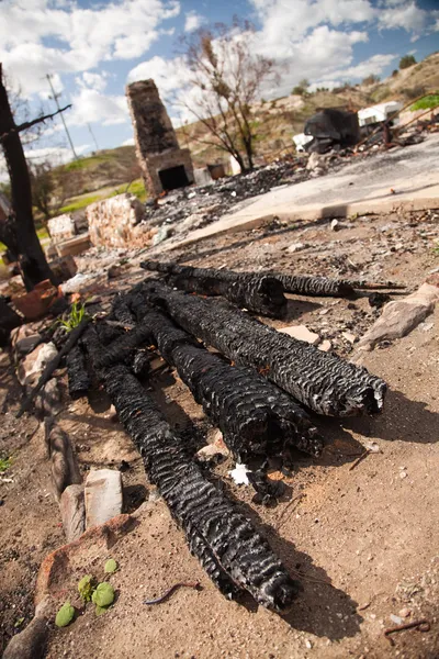 Remains of a Burned Down House — Stock Photo, Image