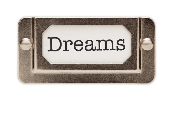 Dreams File Drawer Label — Stock Photo, Image