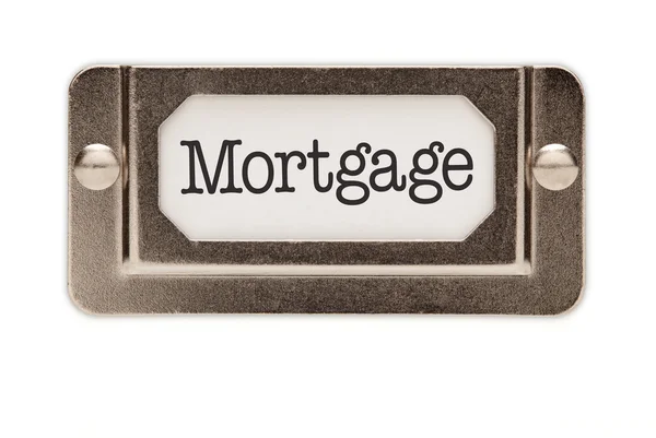 stock image Mortgage File Drawer Label