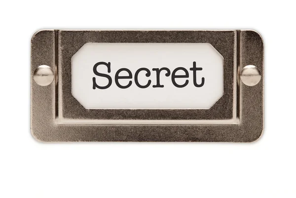 Étiquette de tiroir de fichier secret — Photo