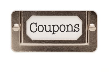 Coupons File Drawer Label clipart