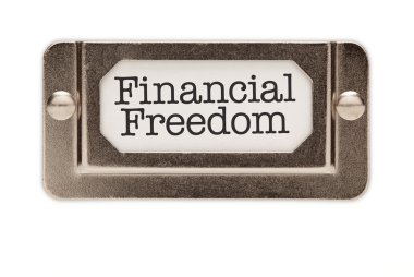 Financial Freedom File Drawer Label clipart