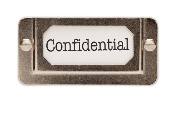 Etiqueta de gaveta de arquivo confidencial — Fotografia de Stock