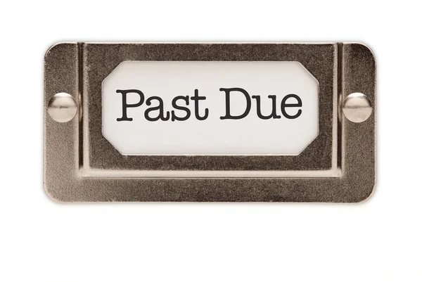 Past Due File Drawer Label — Stock Photo, Image