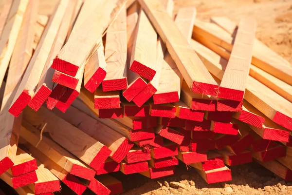 Pila abstracta de madera de construcción — Foto de Stock
