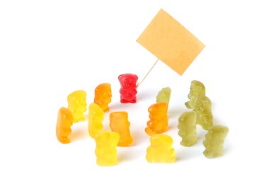 Group of colorful gummy bears clipart