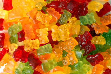 Colorful gummy bears clipart