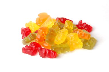 Pile of colorful gummy bears clipart