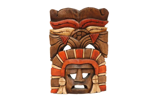 Máscara mexicana esculpida em madeira — Fotografia de Stock