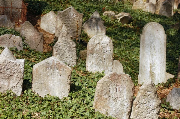Náhrobky na židovském hřbitově — Stock fotografie