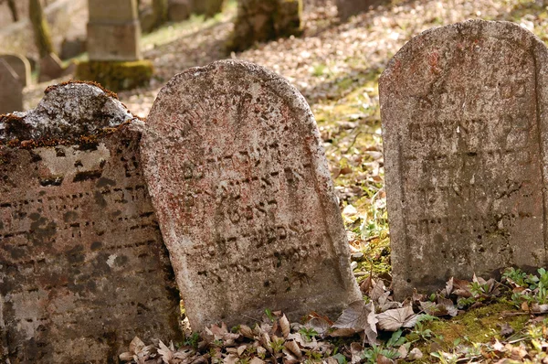 Náhrobky na židovském hřbitově — Stock fotografie