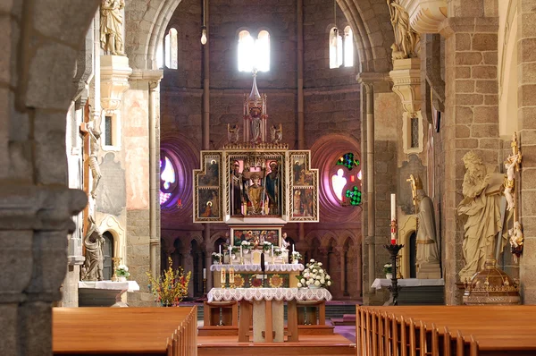Interior da catedral gótica em Trebic — Fotografia de Stock