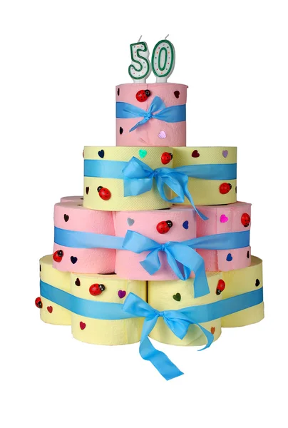 50 歳の誕生日ケーキ — ストック写真