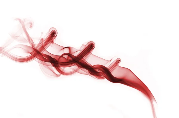 Fumo rosso su sfondo bianco — Foto Stock