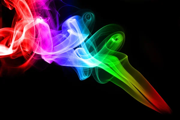 Colorful rainbow smoke — Stock Photo, Image