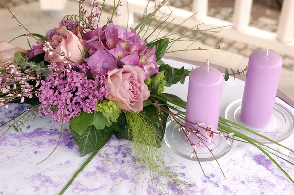 Фиолетовое свадебное украшение Стоковое Изображение