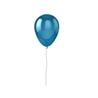 Shiny blue balloon clipart