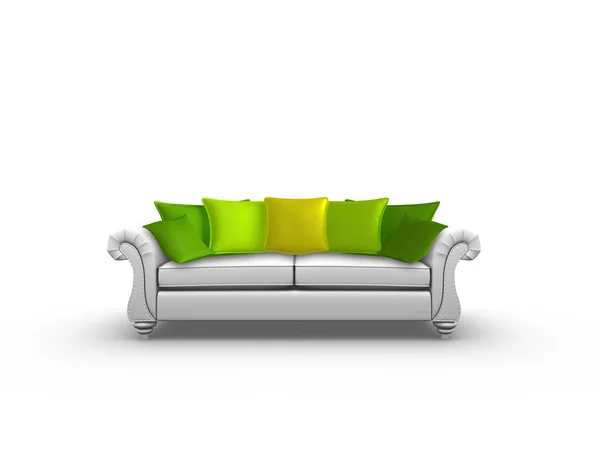 绿色坐垫 — 图库照片