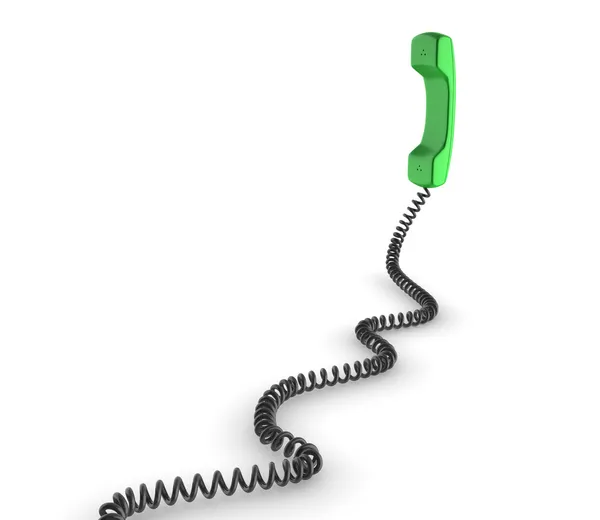 Groene 3D-telefoon — Stockfoto