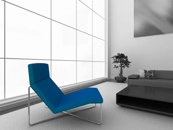 Blå stol — Stockfoto