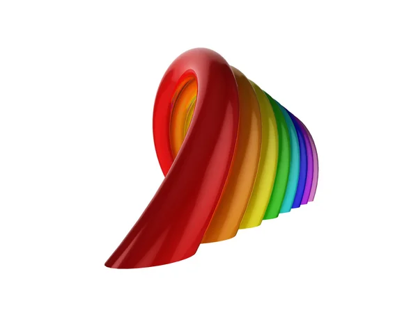 Glossy 3d rainbow — Stock Photo, Image