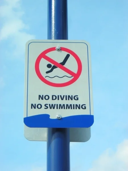 Kein Tauchen kein Schwimmen — Stockfoto