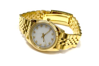 Golden watch clipart