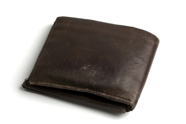 Vecchio portafoglio marrone — Foto Stock