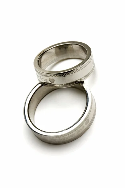 Par de anéis de casamento — Fotografia de Stock