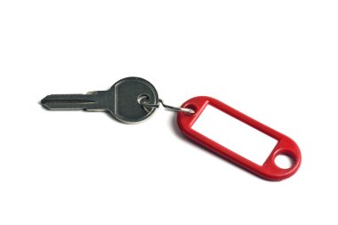 Key with blank tag clipart