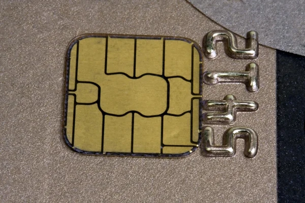 Złota chip karty kredytowej — Zdjęcie stockowe
