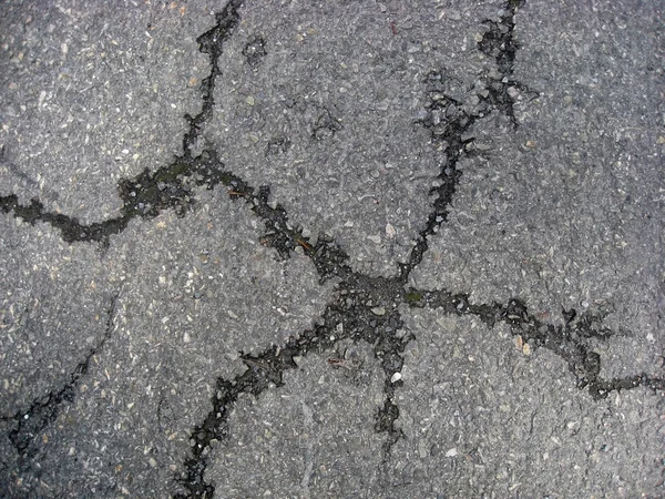 stock image Cracks on asphalt