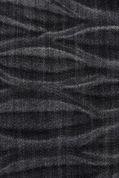 Textur av svarta jeans bakgrund — Stockfoto