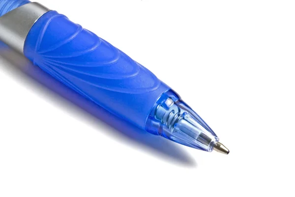 Blauwe pen close-up — Stockfoto