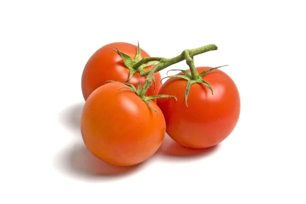 Three fresh tomatoes Royalty Free Stock Images