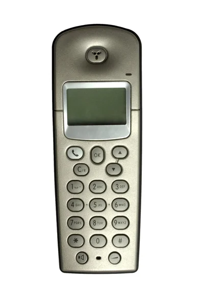 Téléphone sans fil isolé sur blanc — Photo