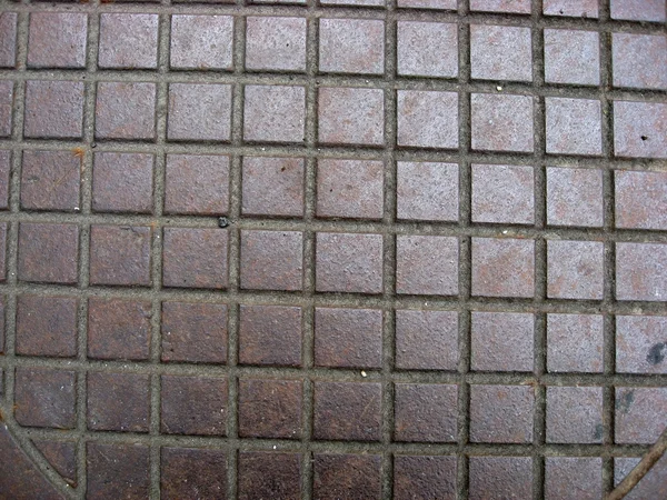 Textura de tijolo quadrado pequeno vermelho — Fotografia de Stock