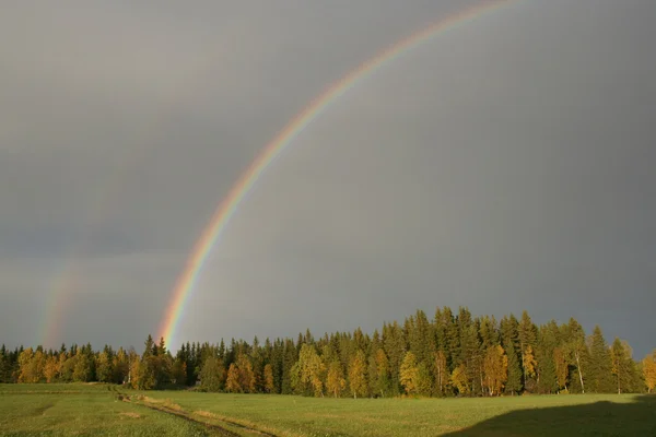 Beautiful double rainbow — Stock Photo, Image