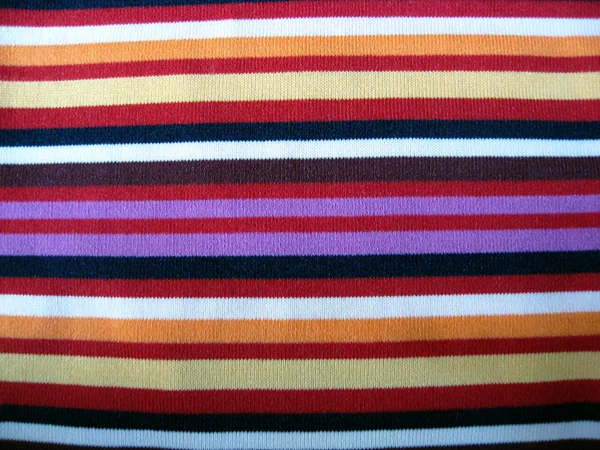 Colorful striped cotton fabric background closeup — Stock Photo, Image
