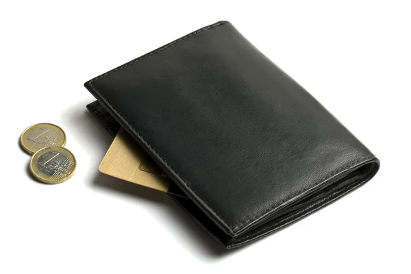 Чёрный бумажник — стоковое фото