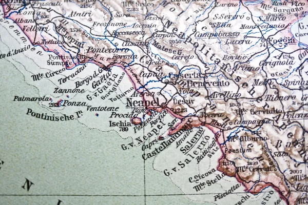 Handgemachte antike Landkarte von Napoli — Stockfoto