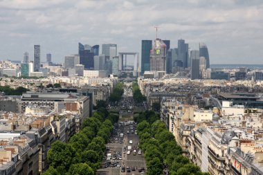 Havadan görünümü Paris champs elysees