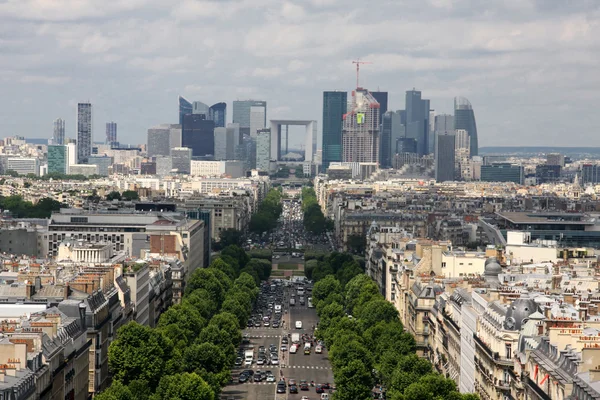 stock image Aerial view of Paris Champs Elysees