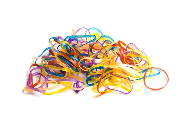 Many colorful rubber bands — Stock Photo, Image