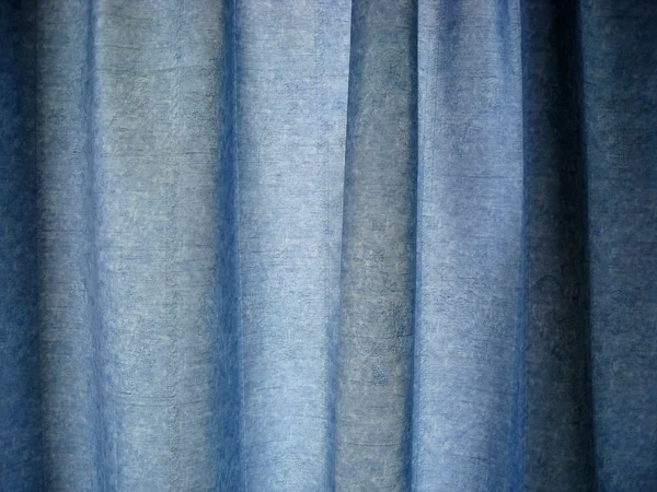 Texture of blue curtain fabric — Stock Photo, Image