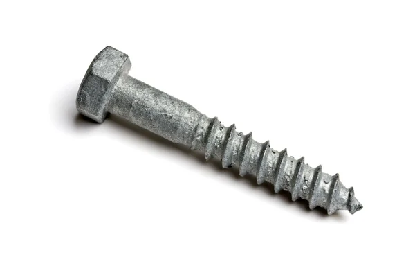 One screw isolated on white — Stock Photo, Image