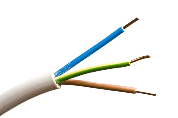 Kolorowe przewody elektryczne — Zdjęcie stockowe