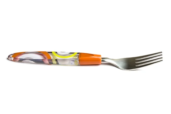 Um garfo isolado em branco — Fotografia de Stock